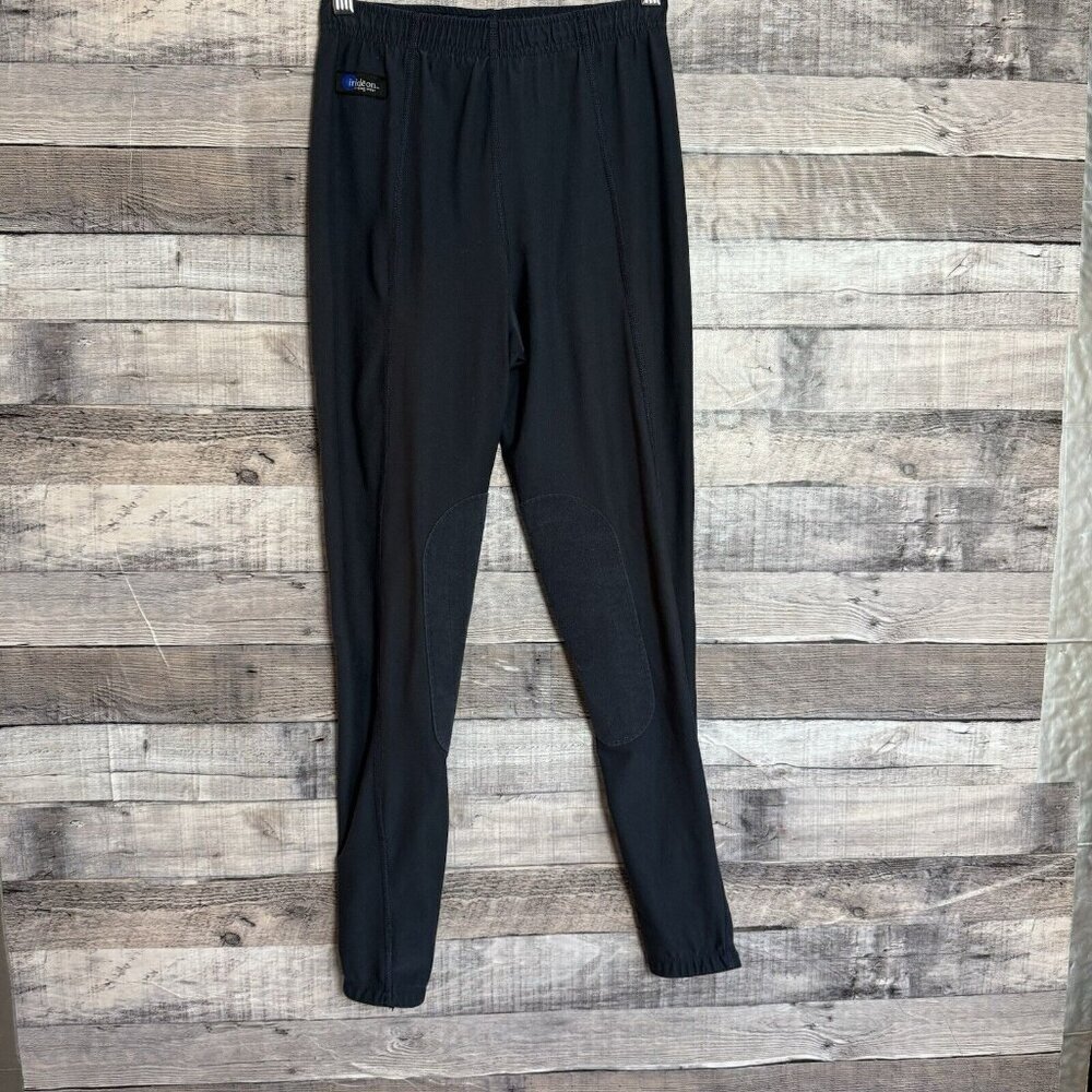 Irideon Riding Breeches Pants Womens Medium Gray Knee Patch Equestrian Pull On